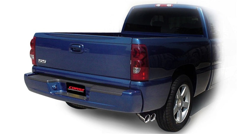 Corsa 03-06 Chevrolet Silverado Short Bed SS 6.0L V8 Polished Sport Cat-Back Exhaust - DTX Performance