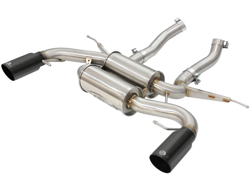 aFe MACHForce XP 2.5in Axle Back Stainless Exhaust w/ Black Tips 07-13 BMW 335i 3.0L L6 (E90/92) N55 - DTX Performance