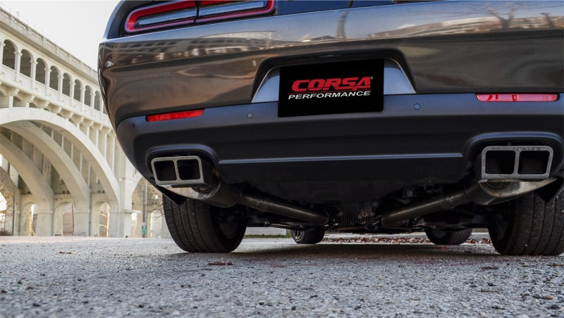 Corsa 15-16 Dodge Challenger SRT / Scat Pack / R/T 6.4L Polished Xtreme Cat-Back Exhaust - DTX Performance