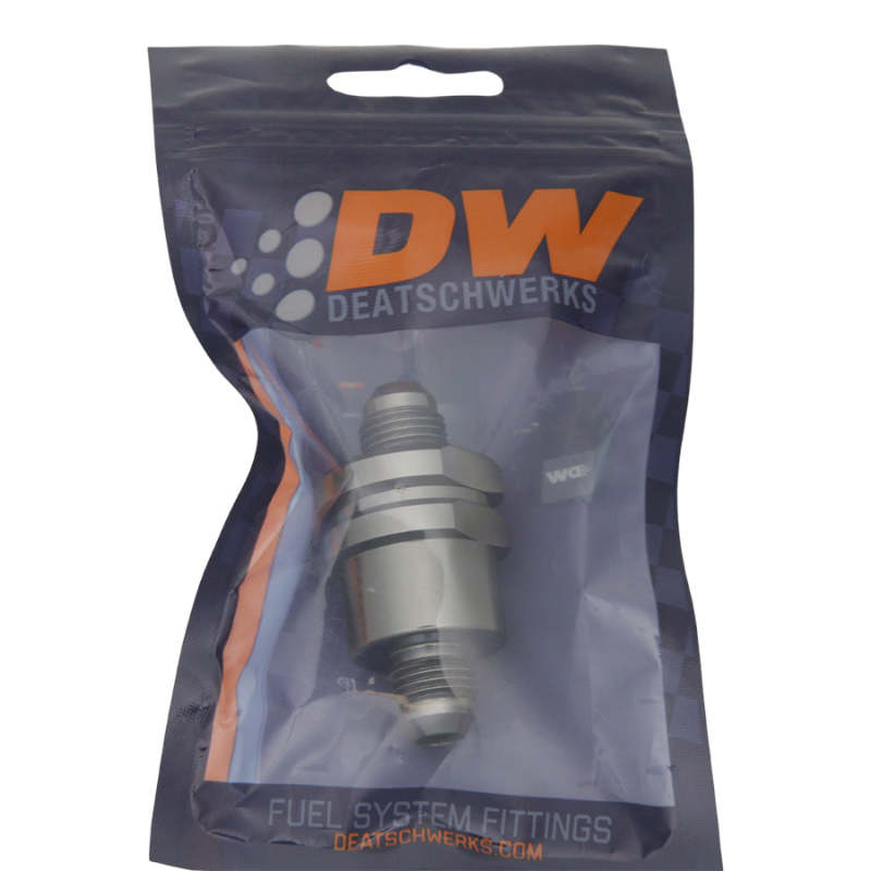 DeatschWerks 6AN Male Flare + 6AN Male Flare One Way Check Valve - DTX Performance