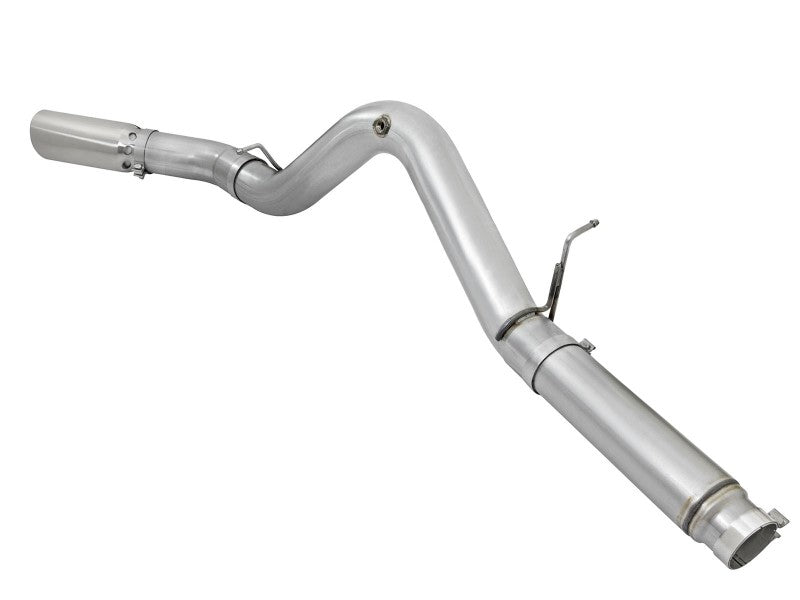 aFe Atlas Exhaust 5in DPF-Back Aluminized Steel w/ Polished Tips 16-17 GM Diesel Truck V8-6.6L (td) - DTX Performance