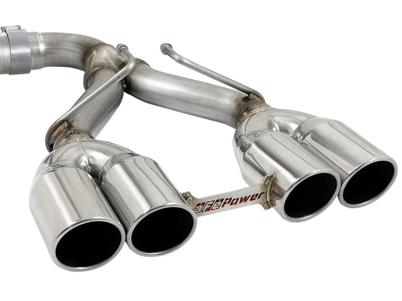 aFe Rebel Series 2.5in. 304 SS C/B Exhaust System 2018 Jeep Wrangler (JL) V6-3.6L - Polished Tip - DTX Performance