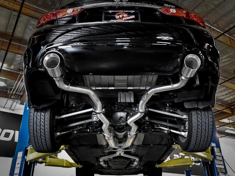 aFe Takeda 2.5in 304 SS Cat-Back Exhaust System w/ Polished Tips 16-18 Infiniti Q50 V6-3.0L (tt) - DTX Performance