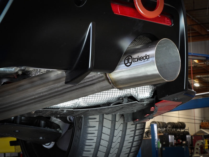 aFe POWER Takeda 2020 Toyota Supra L6-3.0L (t) 3.5in 304 SS CB Exhaust 4in Brushed Finish Tip - DTX Performance