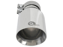 Load image into Gallery viewer, aFe MACH Force-Xp Univ 304 SS Double-Wall Clamp-On Exhaust Tip - Polished - 3in Inlet - 4.5in Outlet - DTX Performance