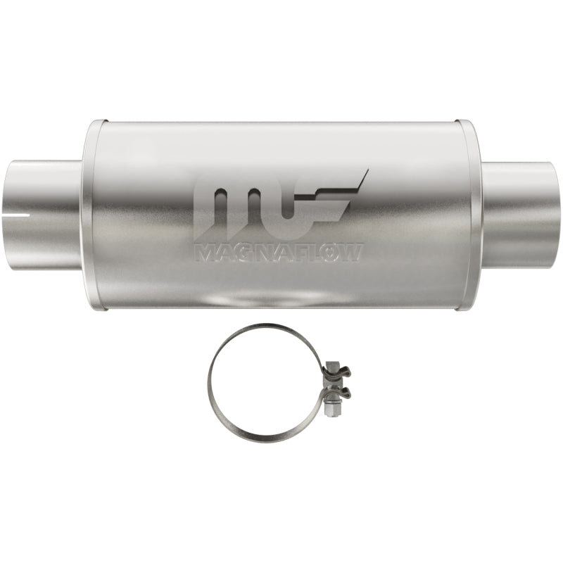 MagnaFlow Muffler Mag DSL SS 7x7x14 4in Inlet 4in Outlet - DTX Performance