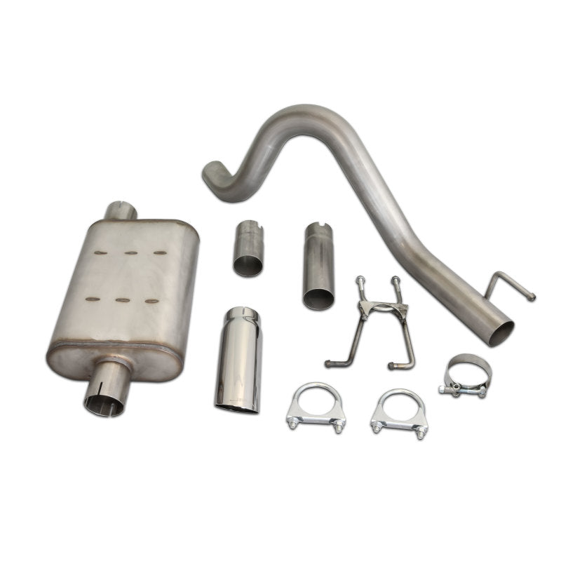 JBA 87-96 Jeep Wrangler YJ 2.5L/4.0L/4.2L 304SS Single Rear Exit Cat-Back Exhaust - DTX Performance