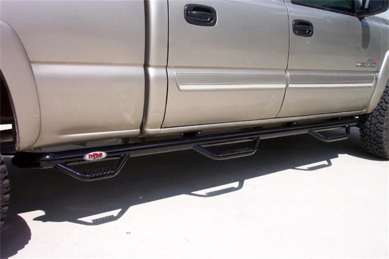 N-Fab Nerf Step 01-06 Chevy-GMC 2500/3500 Crew Cab 6.5ft Bed - Gloss Black - Bed Access - 3in - DTX Performance