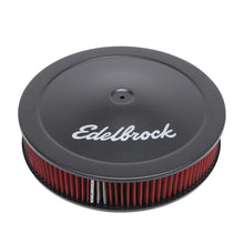 Load image into Gallery viewer, Edelbrock Air Cleaner Pro-Flo Series Round 14 In Diameter Cloth Element 3/8Indropped Base Black - DTX Performance