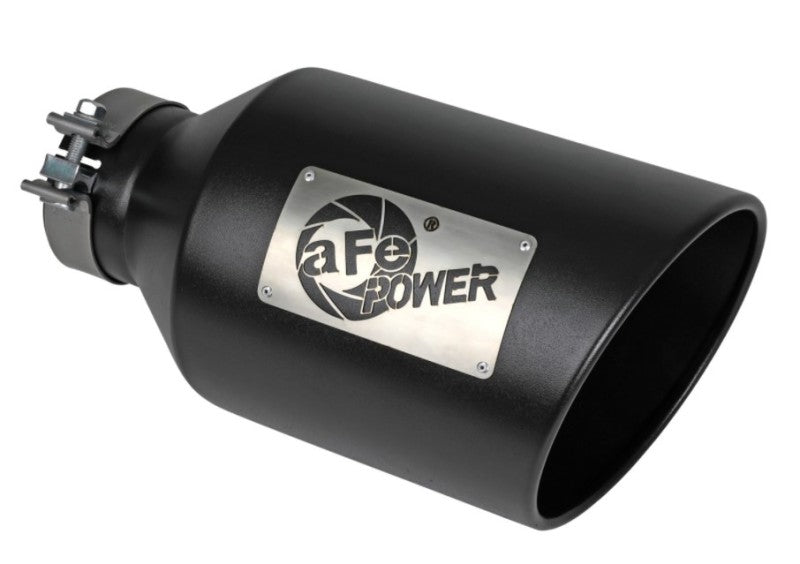 aFe Power MACH Force-Xp 409 Stainless Steel Clamp-on Exhaust Tip Black - DTX Performance