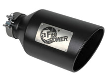 Load image into Gallery viewer, aFe Power MACH Force-Xp 409 Stainless Steel Clamp-on Exhaust Tip Black - DTX Performance