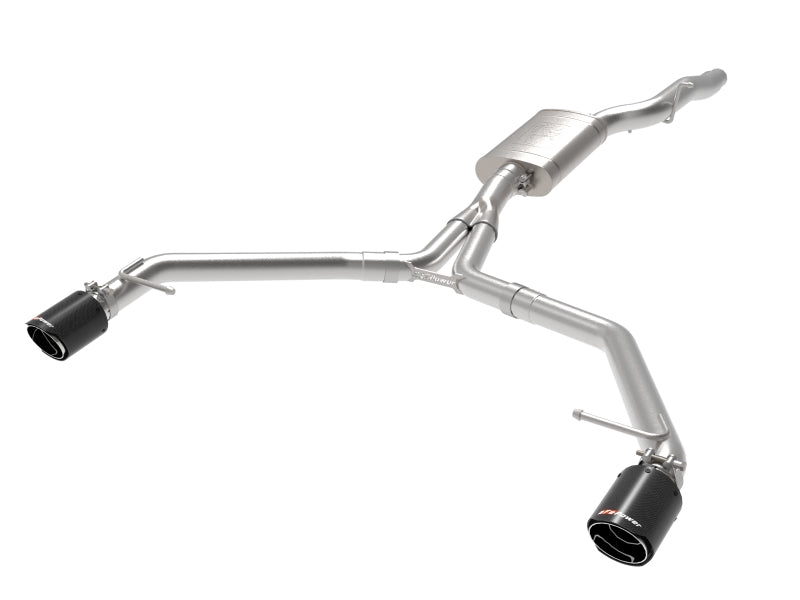 afe MACH Force-Xp 13-16 Audi Allroad L4 SS Axle-Back Exhaust w/ Carbon Tips - DTX Performance