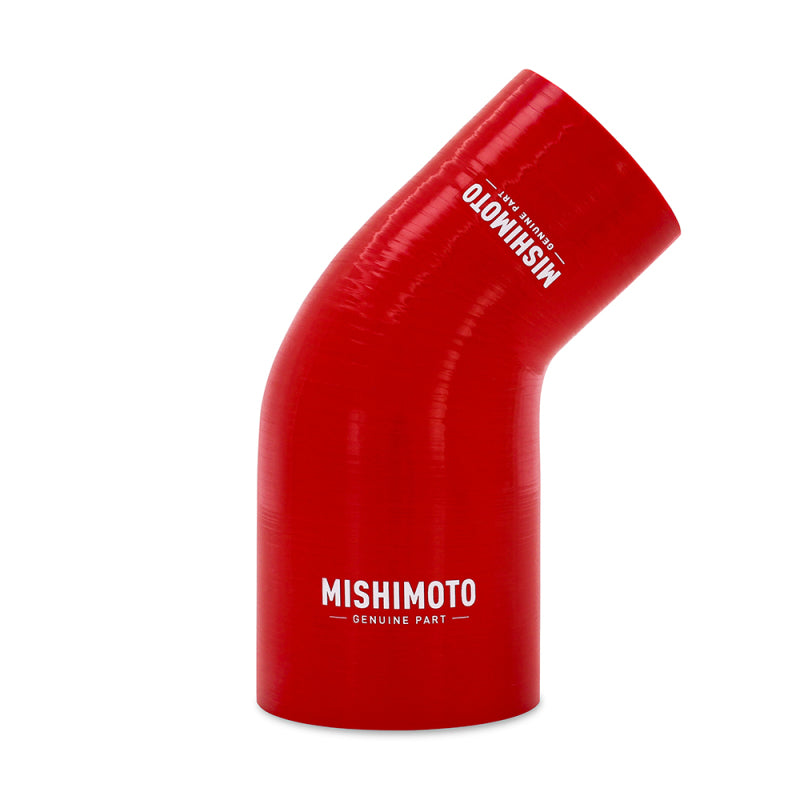 Mishimoto Silicone Reducer Coupler 45 Degree 2.5in to 3in - Red - DTX Performance