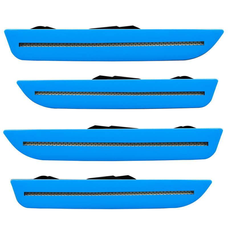 Oracle 10-14 Ford Mustang Concept Sidemarker Set - Tinted - Grabber Blue (CI) - DTX Performance