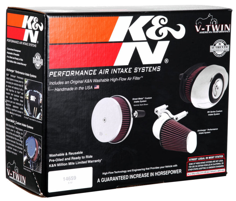 K&N FIPK H/D Touring Models 2017 Chrome Performance Air Intake System - DTX Performance