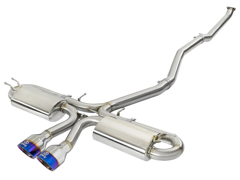 aFe Takeda 3in 304 SS Cat-Back Exhaust System w/ Blue Tips 2017 Honda Civic Si I4 1.5L (t) - DTX Performance