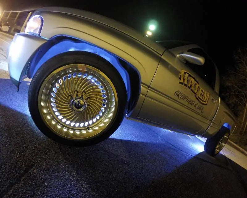 Oracle LED Illuminated Wheel Rings - Double LED - White - DTX Performance