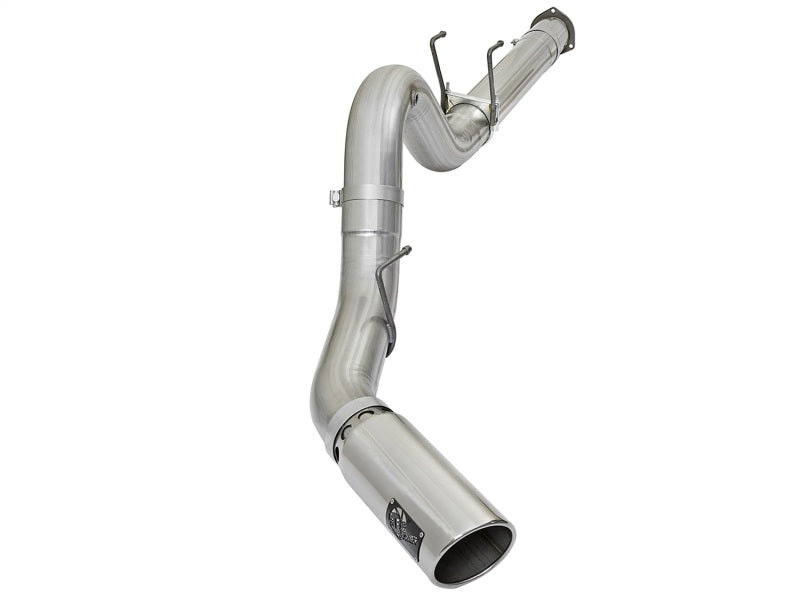 aFe ATLAS 5in DPF-Back Alum Steel Exhaust System w/Polished Tip 2017 Ford Diesel Trucks V8-6.7L (td) - DTX Performance