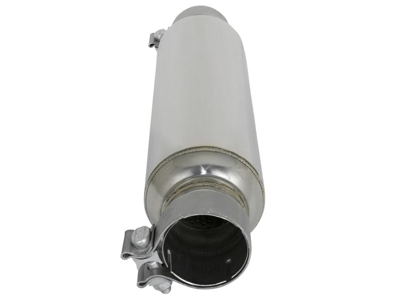 aFe MACH Force-Xp 304 Stainless Steel Resonator 2.5in Inlet/Outlet x 4in Dia x 15in Body x 19in L - DTX Performance