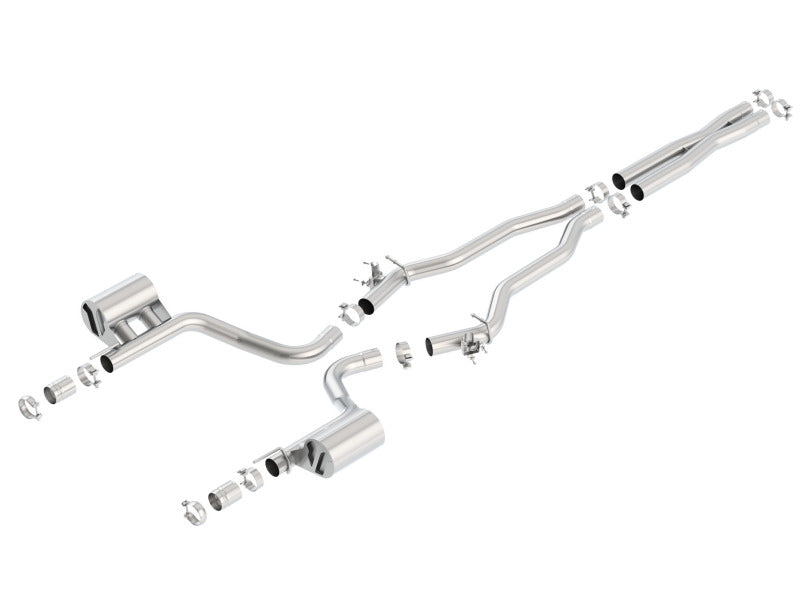 Borla 15-16 Dodge Charger Hellcat 6.2L V8 ATAK Catback Exhaust w/ Valves No Tips Factory Valance - DTX Performance