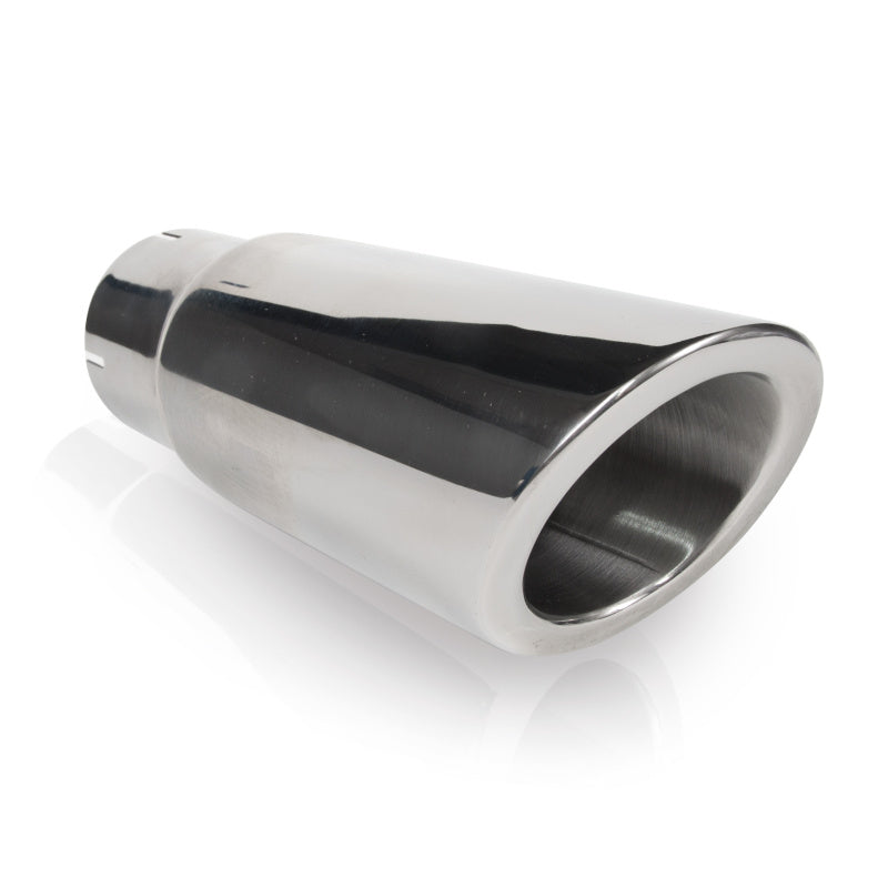 Stainless Works Single Wall Slash Cut Exhaust Tip - 3 1/2in Body 3in ID Inlet - DTX Performance