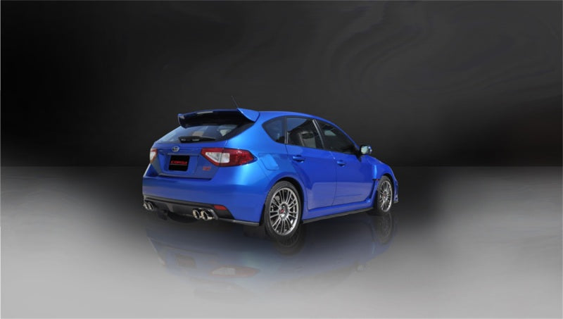 Corsa 08-13 Subaru Impreza Hatchback STI 2.5L Turbo Manual Polished Sport Cat-Back Exhaust - DTX Performance