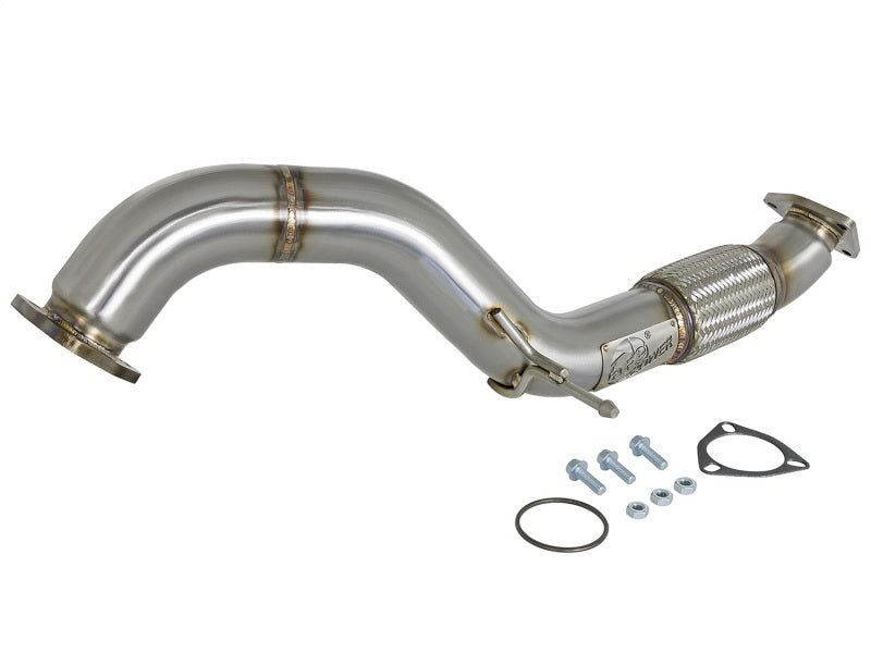 aFe Twisted Steel 3in Rear Down-Pipe/Mid Pipe 2017+ Honda Civic Type R I4 2.0L (t) - DTX Performance