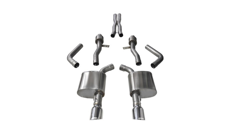 Corsa 15-16 Dodge Charger SRT / Scat Pack / R/T 6.4L Polished Sport Cat-Back Exhaust - DTX Performance