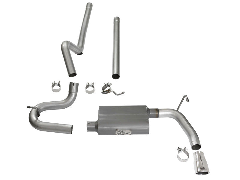 aFe Scorpion 2-1/2in Aluminized Steel Cat Back Exhaust 07-17 Jeep Wrangler V6-3.6/3.8L (4 Dr) - DTX Performance