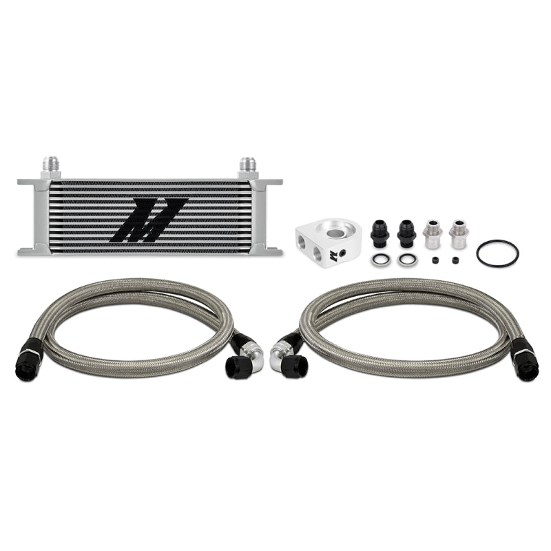 Mishimoto Universal 13 Row Oil Cooler Kit (Silver) - DTX Performance