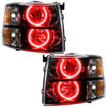 Load image into Gallery viewer, Oracle Lighting 07-13 Chevrolet Silverado Assembled Halo Headlights Round Style - Blk Housing -Red - DTX Performance