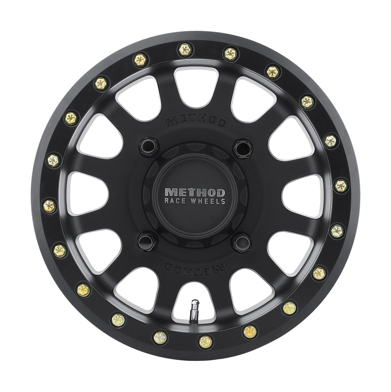 Method MR401 UTV Beadlock 14x7 / 4+3/13mm Offset / 4x156 / 132mm CB Matte Black Wheel - DTX Performance