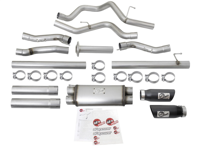 aFe MACHForce XP 3in 409-SS Exhaust Cat-Back 2017 Ford F-150 Raptor V6-3.5L (tt) w/ Black Tip - DTX Performance