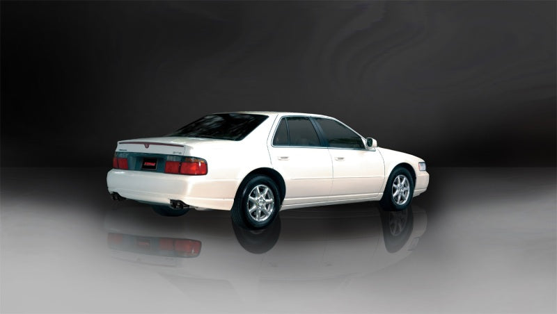 Corsa 98-03 Cadillac Seville 4.6L 2.5in Cat-Back Dual Rear w Twin 35in Black Pro-Series Tips - DTX Performance