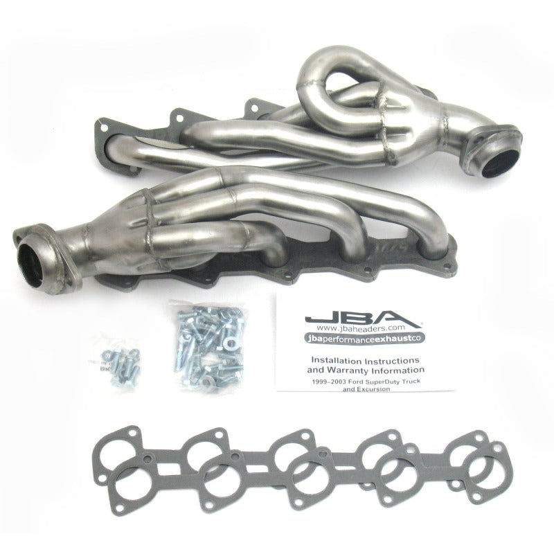 JBA 99-04 Ford Truck 6.8L 2V V10 w/o EGR 1-1/2in Primary Raw 409SS Cat4Ward Header - DTX Performance