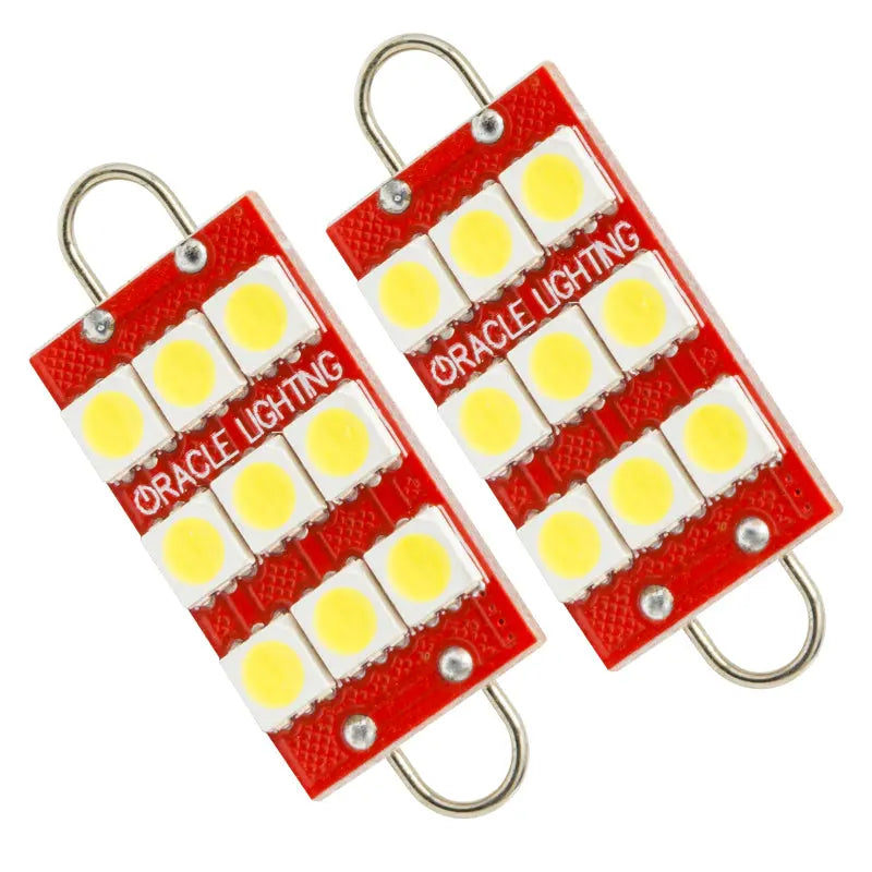 Oracle 44MM 6 LED 3 Chip - Loop Festoon Bulbs (Pair) - White - DTX Performance