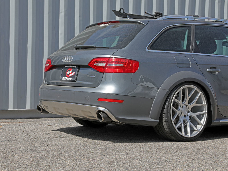 afe MACH Force-Xp 13-16 Audi Allroad L4 SS Axle-Back Exhaust w/ Carbon Tips - DTX Performance