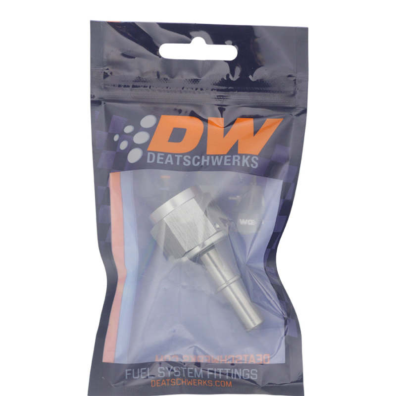 DeatschWerks 10AN Female Flare Swivel to 3/8in Male EFI Quick Disconnect - Anodized DW Titanium - DTX Performance