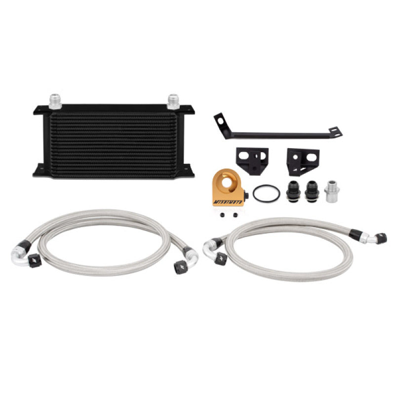 Mishimoto 15 Ford Mustang EcoBoost Thermostatic Oil Cooler Kit - Black - DTX Performance