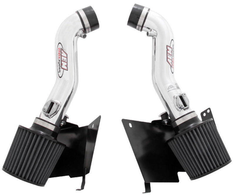 AEM 07 350z Polished Dual Inlet Cold Air Intakes w/ Heat Sheilds - DTX Performance