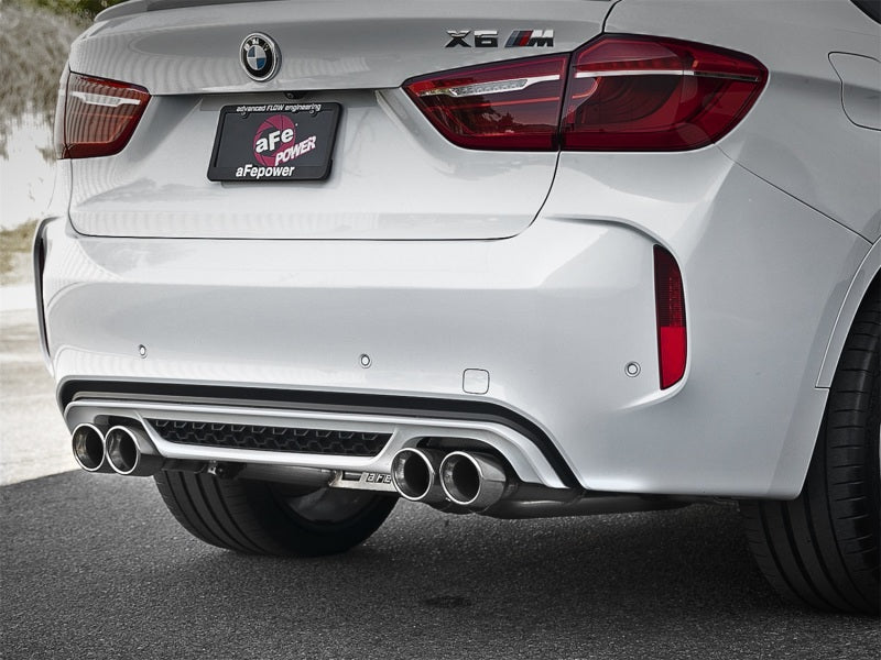 aFe MACH Force-Xp 3.5in. 304 SS C/B Exhaust w/o Muffler 15-18 BMW X5 M V8-4.4L (tt) - Polished Tip - DTX Performance