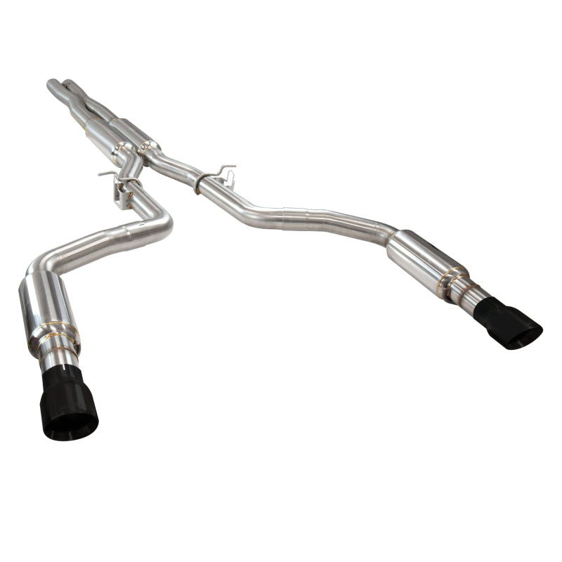 Kooks 2015+ Dodge Charger 3in OEM Style Cat-Back Exhaust w/ 4in Black Slash Cut Tips - DTX Performance