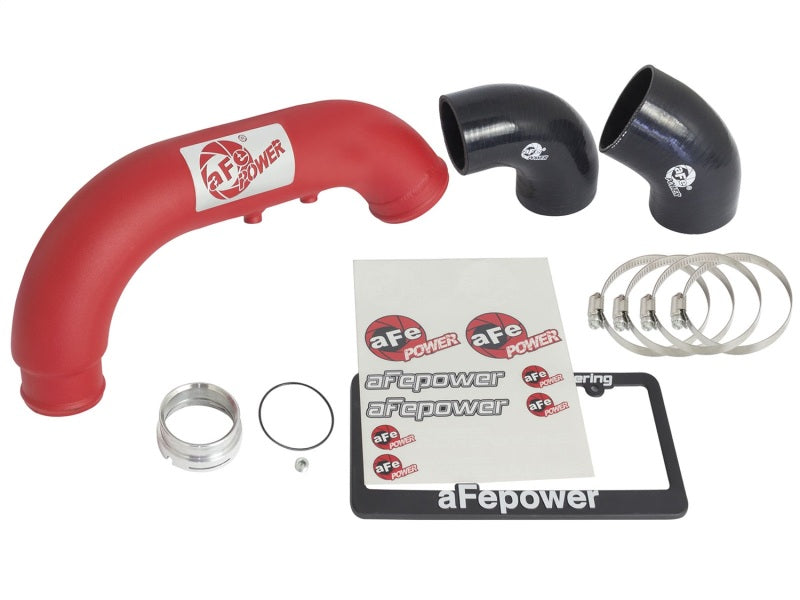 aFe BladeRunner 3in Red IC Tube Cold Side w/ Coupling & Clamp Kit 2016 GM Colorado/Canyon 2.8L - DTX Performance