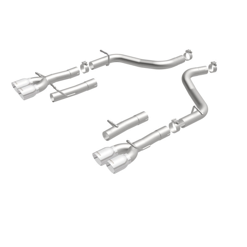 MagnaFlow Axle-Back, SS, 2.5in, Quad Split Rear 3.5in Tip 2015 Dodge Challenger 3.6L V6 - DTX Performance