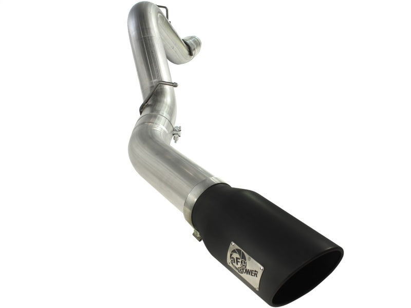 aFe MACHForce XP Exhaust 5in DPF-Back SS 11-13 GM Diesel Trucks V8-6.6L (td) (LML) (Blk Tip) - DTX Performance