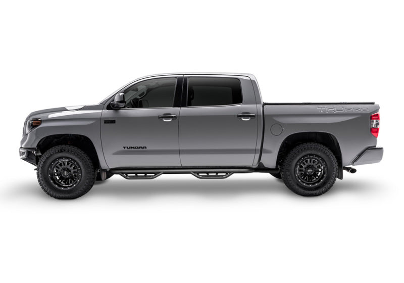 N-Fab Podium LG 15-18 GMC/Chevy Canyon/Colorado Crew Cab SRW - Tex. Black - Cab Length - 3in - DTX Performance