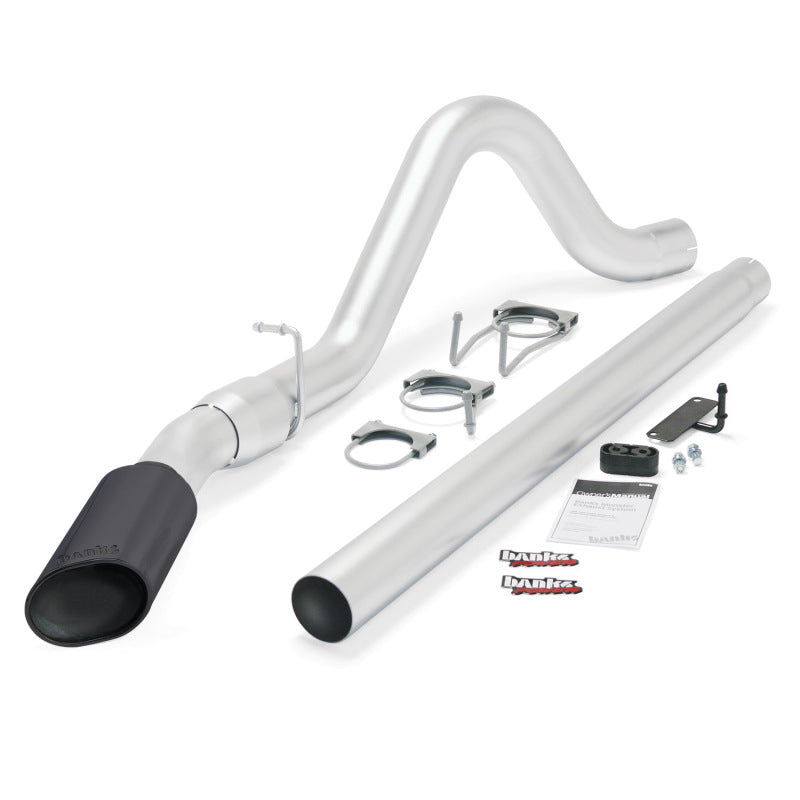 Banks Power 08-10 Ford 6.4 ECSB/CCSB (SWB) Monster Exhaust System - SS Single Exhaust w/ Black Tip - DTX Performance