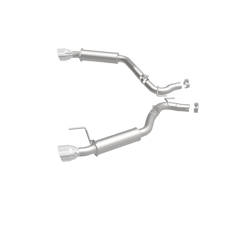 MagnaFlow Axle Back, SS, 2.5in, Competition, Dual Split Polish 4.5in Tip 2015 Ford Mustang Ecoboost - DTX Performance