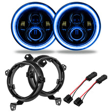 Load image into Gallery viewer, Oracle Jeep Wrangler JL/Gladiator JT 7in. High Powered LED Headlights (Pair) - Blue - DTX Performance