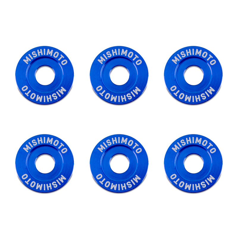 Mishimoto Large Fender Washer Kit (6pcs) - Blue - DTX Performance